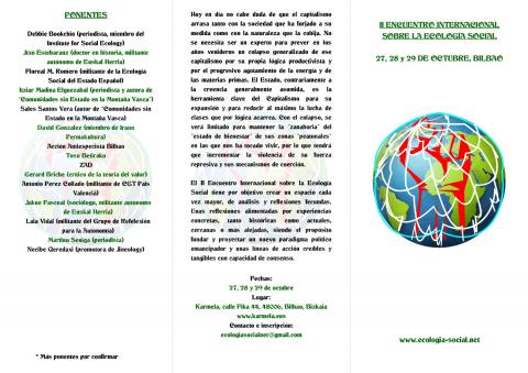II Encuentro Internacional sobre la Ecología Social