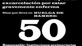 Carmen Badía Lachos, 50 días en huelga de hambre. Nueva carta suya desde Zuera